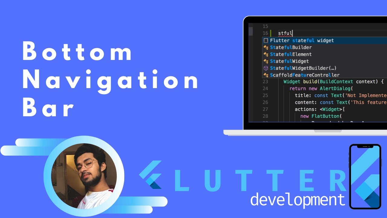 Bottom NavigationBar - Flutter Tutorial for beginners in Hindi/Urdu ...