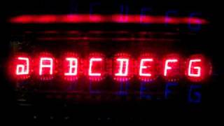 16-segment font an HDSP-6508 LED display