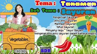 Video pembelajaran Tema: TANAMAN, Sub Tema: SAYURAN. Untuk anak PAUD-TK.