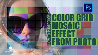 How to Photoshop Color Grid Mosaic Effect from Photo | How to Create a Photo Mosaic in Photoshop