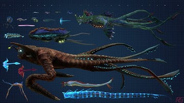 ALL LEVIATHAN & ALL CREATURE SIZE COMPARISON | Subnautica