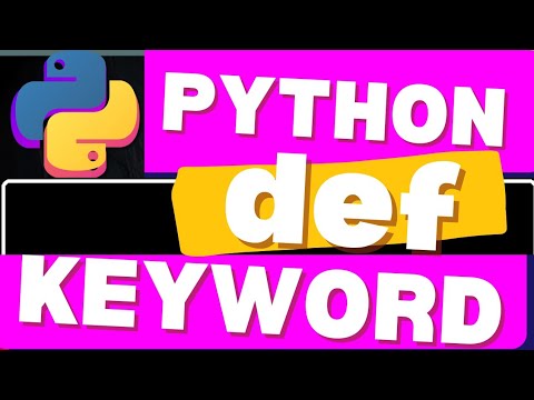How To Use def keyword in Python| Python Beginner Tutorial # ...