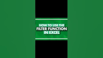 How to Use the FILTER Function in Excel - Excel FILTER Tutorial #excel #excelforfreelancers #excel
