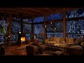 Cozy Winter Cabin With Wind, Snowstorm And Crackling Fireplace - Ambience To Relax And Sleep