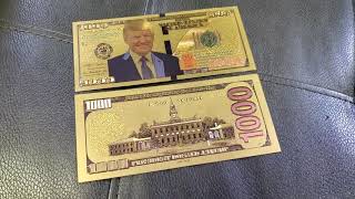 President Trump $1000 Bill Souvenir