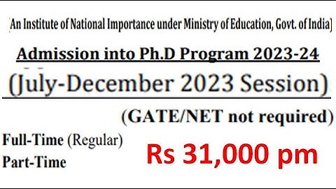 One time Golden Opportunity to all PhD Applicants | Rs 31,000 pm Fellowship without UGC NET/GATE