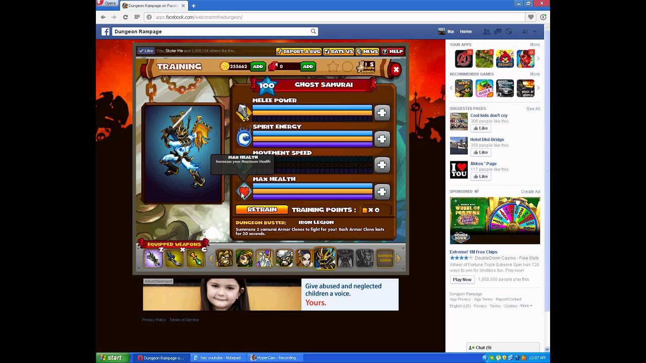 Dungeon Rampage Ghost Samurai Training Points - YouTube