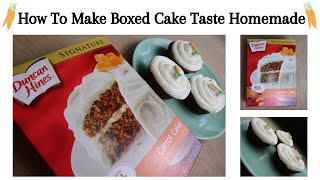 How To Make A Box Cake Taste Homemade // Boxed Cake Mix Hack // Carrot Cake // Homemade Carrot Cake