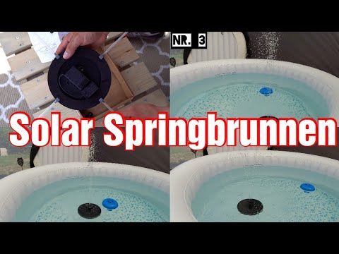 ✅ Solar Springbrunnen 2021 | 2.2W Schwebebrunnen mit 7 Düsen bzw. Aufsätzen | Teich, Pool & Indoor