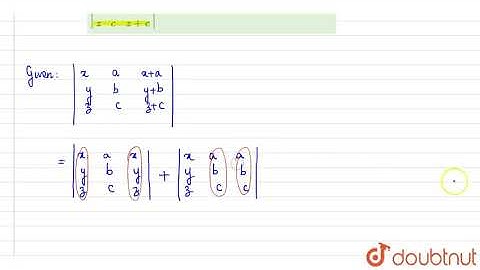 Without expanding  the determinant prove the following. | Class 12 Maths | Doubtnut
