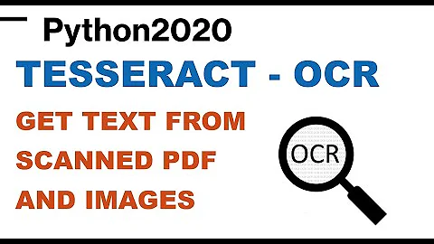 Python Extract Text from Scanned PDF | Python Extract Text from Image | Python Tesseract OCR Setup