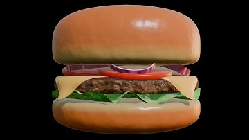 Blender Tutorial Day #54 - Making A Cartoon Style Burger Part 3