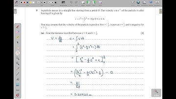 9709/42/F/M/24 -- QN 5 (KINEMATICS) -- MECHANICS MATHEMATICS PAPER 42 FEB/MAR 2024