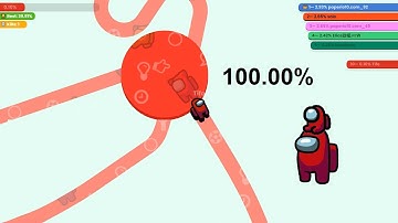 Paper.io 10 Map Control: 100.00% Among Us