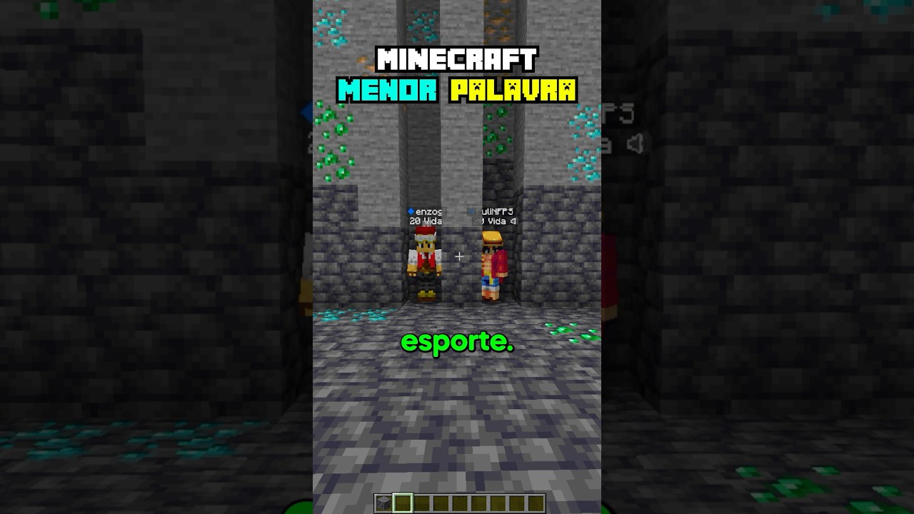 Quem escreve a Menor Palavra 3 #minecraft
