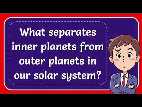 What separates inner planets from outer planets in our solar system?