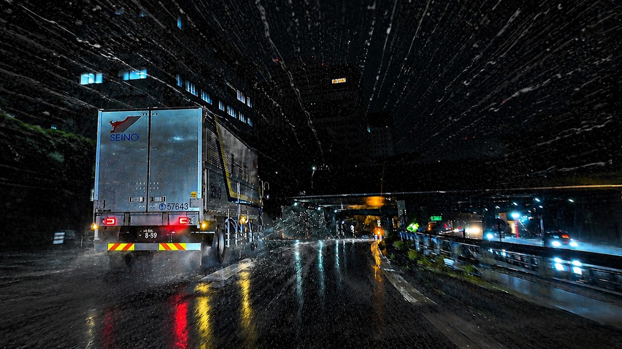 ☔️Midnight Tokyo Rainy Highway Drive💤Drift into Deep Sleep😴(Real Footage, Not AI)
