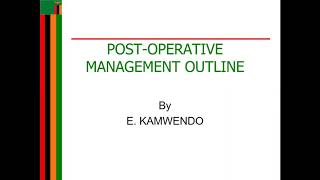 Post operative management