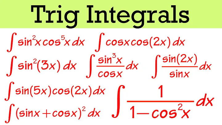 trig integrals involving sine and cosine (calculus 2)