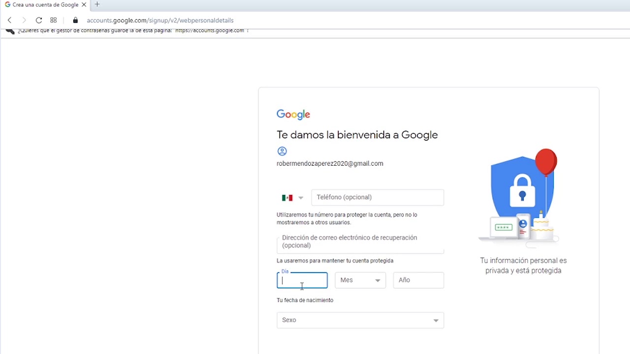 crear correo de google