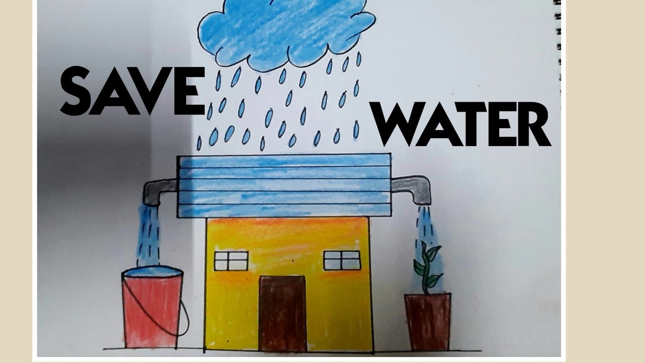 💧250+ Best Water Conservation Drawing [Save Water Drawing] Water Pollution  Drawing
