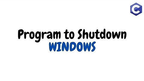 Shutdown your System using c programming language ||AGE OF TECH||