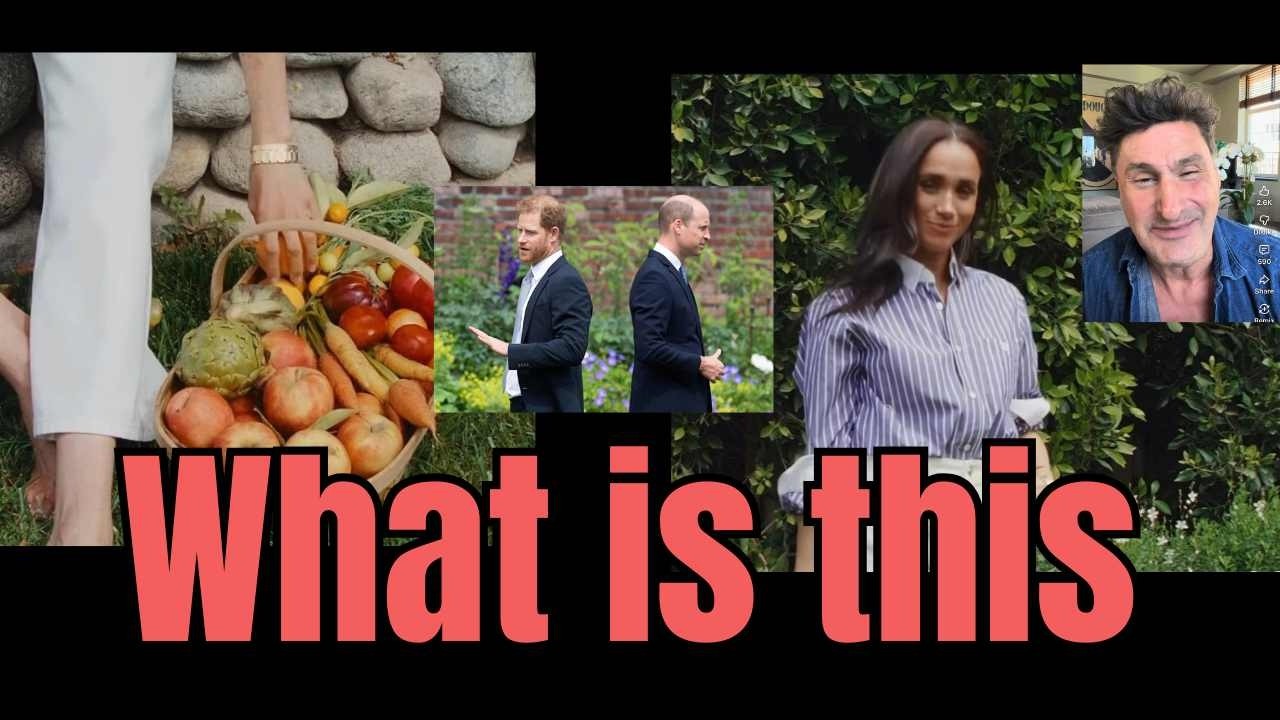 Get EXCITED- Meghan is carrying a basket with fruit and veg in it (and more!)