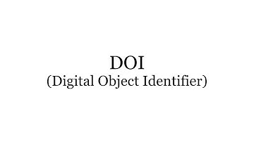 DOI (Digital Object Identifiers)