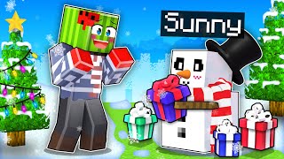 Becoming A HELPFUL SNOWMAN In Minecraft!