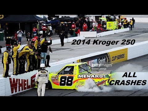 zachary quinto All NASCAR Crashes from the 2014 Kroger 250