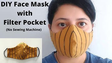 MAKE FABRIC FACE MASK AT HOME | DIY Mask with Filter Pocket | Easy Sew Mask with Free Pattern