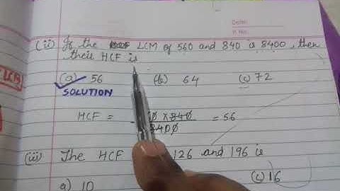 Relationship between HCF and LCM Class V