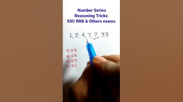 Number Series| Missing Number Series| Reasoning Classes| Reasoning for SSC CGL GD CHSL| #shorts