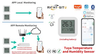 Датчик температуры и влажности Smart Life, Tuya (Bluetooth + работает с хабом) Алиса