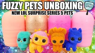 Unboxing GOLD LOL SURPRISE FUZZY PETS -  L.O.L. Makeover Series 5 Rare Pet - Glitterati LOL Pets