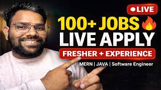 100+ Jobs Live Apply 🔥 | MERN | Java | Software Engineer | Fresher & Experienced
