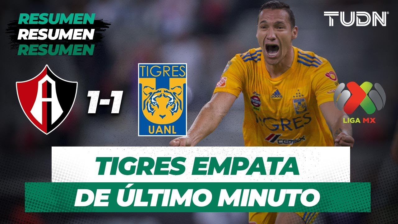 Resumen y Goles Atlas 1 - 1 Tigres | Liga MX - Apertura 2019 - Jornada ...