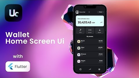 Wallet Screen UI design with Flutter | Flutter Speed code