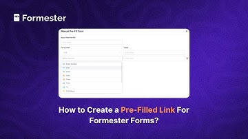 How to Create a Pre-Filled Link For Formester Forms?