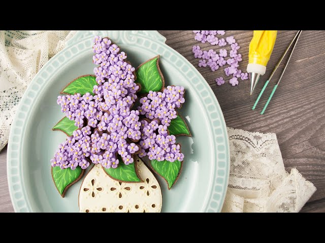 How To Decorate Lilac Cookies With Royal Icing