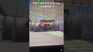 Ollie bearman’s dad reaction to Ollie almost clipping the wall