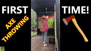 We Tried Axe Throwing For The First Time! No One Was Hurt In The Making Of This Video - A Miracle!