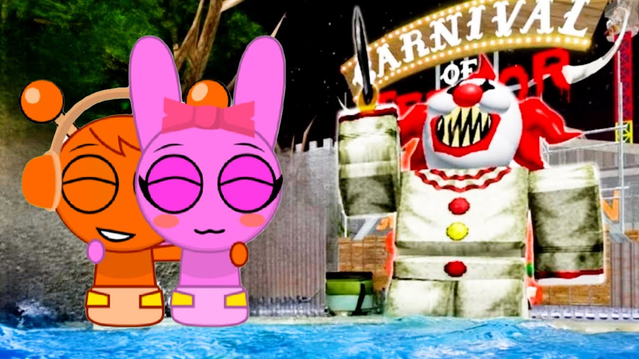 Sprunki Baby Oren & Baby Pinki Escape Underwater The Carnival of Terror ROBLOX | Incredibox Sprunki