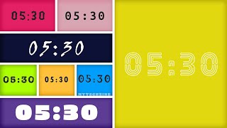 5 Minute and 30 Seconds (5:30) Timer Countdown