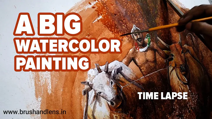 A BIG WATERCOLOR PAINTING TIMELAPSE VIDEO by Jagadeesh Narayanan