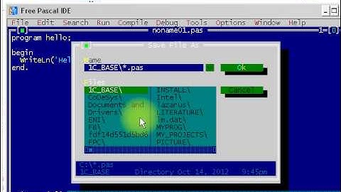 Free Pascal первая программа