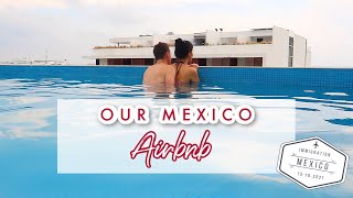 Tour of our Airbnb ROOFTOP PATIO in Playa Del Carmen