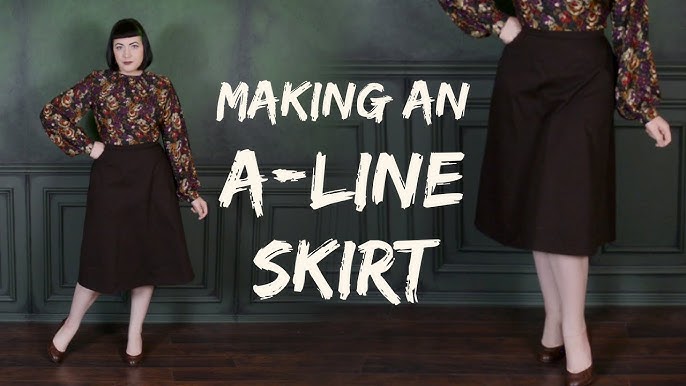 DIY A-line Skirt Tutorial With Pattern Easy For Beginners