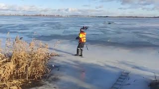В Солигорске спасли рыбака на Солигорском водохранилище