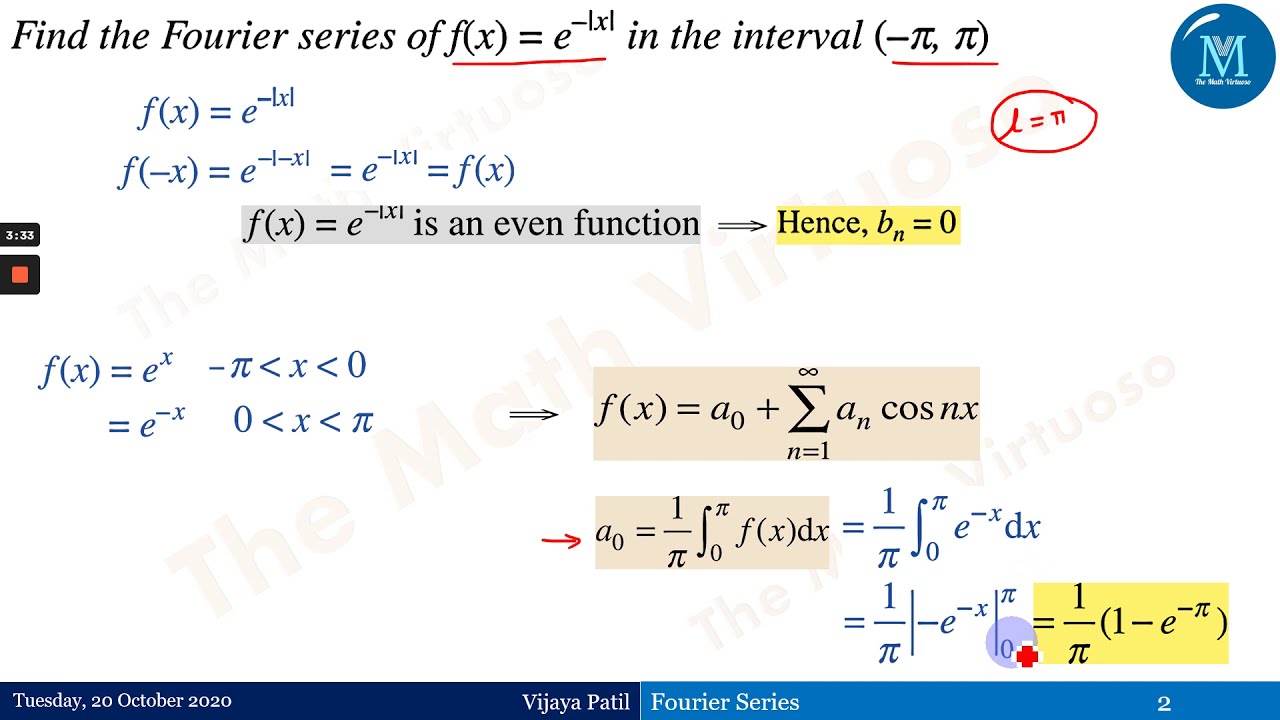 16 Fourier Series | Examples of Even/Odd - Part 3 - YouTube